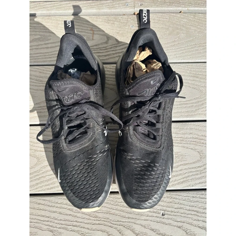 Nike Air Max 270 Black White Athletic Sneakers Men's Size 12 AH8050-002